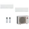 Mitsubishi Electric Climatizzatore Mitsubishi Electric Dual 9+9 Kirigamine ZEN 2F53VF3+EF25VGK+EF25VGK W/B/S