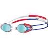 arena Tracks Junior Mirror Occhialini Nuoto da Gara Anti-Appannamento per Bambini, Occhialini Piscina con Protezione UV, 4 Ponti Nasali Intercambiabili, Guarnizioni in Silicone