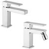 Jacuzzi Coppia rubinetti lavabo e bidet modello Twinkle Jacuzzi Rubinetteria per piletta click clack