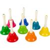 small foot 11693 Set campanellini a Mano, 8 Pezzi, Giocattolo per la Prima educazione Musicale, Strumento Musicale in Legno, dai 3 Anni