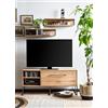Schildmeyer Limmo TV 148911 - Mobile base TV in legno derivato, finitura stile rustico in rovere, larghezza 130 cm