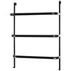 HAKU Porta asciugamani ad anta nero, metallo - Dim. L 55 cm x A 78 cm x P 21 cm, Stile Moderno