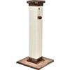 Amazon Basics Tiragraffi per gatti da interno, resistente, con pavimento in moquette, 90 cm, marrone