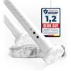 MEISENBERG Asta Tenda a Pressione 210-260cm, Bianco, Ø 32 mm, Bastoni per Tende a Vetro per Tendaggi, Doccia, Aperture Delle Porte e Armadio