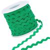 GORGECRAFT 27 yard/25 m Rick Rack Trim Nastro Onda Cucito Piegare Frange Trim 5mm/0.2 Pollici per Cucire Fiori Fare Festa di Nozze Pizzo Nastro Artigianale (Verde)