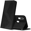 ZONNAVI Cover per Samsung Galaxy A20E, Flip Custodia Pelle PU con [Slot Cart] [Supporto Stand] [Magnetica], Cover a Libro Portafoglio per Samsung Galaxy A20E (Nero)