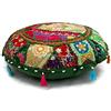 DK Homewares Home Decor Meditazione 18 X 18 Pollici Cuscini delle Feci Verde Scuro Indiano 45 Cm Cuscino Copertina Cervicale per Bambini