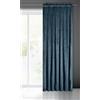 Eurofirany PIERRE Tenda in Velluto con Fettuccia Arricciatenda - 1 Pz. Tenda Termica Isolante in Velluto, Opaca, Oscurante, Per cameretta, Soggiorno, 140x300 cm, Blu Scuro