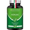 Plastimea KONJAC FORTE 4500 Mg | Integratore con 95% di Glucomannano | Fibra Saziante | Controllo del Peso | 100% Naturale e Vegan | 90 Capsule
