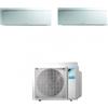 Daikin FTXJ20AS FTXJ20AS 2MXM40A Climatizzatore Dual Split Parete Emura3 Silver BTU 7+7 R-32 WIFI Alexa Google