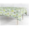 HOME ZEN HOUSEHOLD LINEN TOVAGLIA PLASTICA LAVABILE PVC IMPERMEABILE COPRITAVOLO PLASTIFICATO STAMPATO CON BORDINO FELPATA ANTIMACCHIA WATERPROOF (120X230CM, LIMONE)
