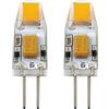 Eglo LED G4 dimmerabile base a perno, set di 2 lampadine a doppia spina, 1,2 Watt ciascuna (equivalente a 11 Watt), 12V, 100 Lumen, illuminante bianco caldo, 2700k, Ø 1 cm