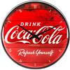 Nostalgic-Art 51074 - Orologio da Parete con Logo Coca-Cola Refresh Yourself, 31 cm, Rosso, metallo