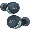 JVC auricolari True Wireless, Cancellazione attiva del rumore, leggere, elegante, Bluetooth 5.2, Waterproof (IPX4), 21H autonomia, modalità a bassa latenza per il gioco, HA-Z330T-G, verde, unica