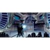 Komar WTD DX10-052 - Carta da parati fotografica in tessuto non tessuto, motivo: Star Wars Classic RMQ Duell Throneroom, dimensioni: 500 x 250 cm (l x a), larghezza: 50 cm, colore: Blu/Nero