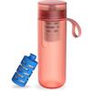 Borraccia Philips GoZero, 1 Filtro incluso,Fitness Bottle 590ml, Filtrazione Carbone Attivo Acqua Depurata, Rosso Chiaro