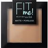Maybelline Fit me matte and poreless, Cipria compatta, Numero 250, Traslucido, 9 g