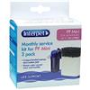 Interpet - Kit di Manutenzione mensile per filtri di Alimentazione per acquari PF Mini, Filo interdentale e Schiuma di Ricambio in Carbonio (Confezione da 3)
