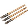Faithfull FAIPBPOINT3 - Set di 3 pennelli con punta a punta, setole sintetiche da 15, 18, 21 mm, manici in legno