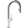 BLANCO 521368 CARENA-S Vario Rubinetto da Cucina Doccetta con Tubo Regolabile Bianco Granito/Cromato