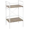 HAKU Tavolino in rovere chiaro bianco MDF e metallo Tavolino da salotto piccolo - Dimensioni: L 34 x A 62 x P 27 cm Stile: Moderno