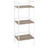 HAKU Scaffale, rovere chiaro, bianco, MDF, metallo - Dim.: L 34 x A 96 x P 27 cm, Stile: Moderno