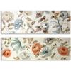 DRW Set di 2 Tele rettangolari a Olio con Fiori 50 x 150 cm, 50x150cm