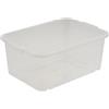 Novaliv - 6 contenitori grandi da 16 l, 40 x 34 x 17 cm, impilabili, in  plastica trasparente con coperchio, 40 cm : : Casa e cucina