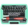 MichaelPro MP012008 - Set di 37 punte di sicurezza, con impugnatura a punta e punte in acciaio S2 per elettrodomestici, veicoli, militari, aerospaziali