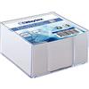 Waytex 931081 - Blocco memo con 350 note bianche 9 x 9 cm, con supporto in plexi trasparente