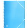 Oxford, Raccoglitore di buste in plastica A4, 30 buste trasparenti, colore blu