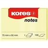 Kores n46057 papier-notes riposizionabile 75 x 50 mm 100 fogli giallo