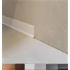 MadeInNature, Battiscopa flessibile in PVC di alta qualità, bianco, grigio chiaro, grigio scuro, nero, altezza 70 mm, lunghezza a scelta (8 ml, bianco)