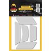 FEAR THE YELLOW BEAR YELLOW BEAR Yellow Bear© Easy Five TM - Kit di 5 adesivi riflettenti per casco moto, 3M™ Technology, colore: Bianco