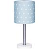 LIVONE Happy Rugs for Kids Lampada da tavolo a pois, blu/bianco