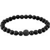 Liebeskind Beads 6 mm con logo in acciaio inox, 17 cm, Acciaio inossidabile, Onice