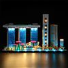 GEAMENT Set di Luci LED Compatibile Con LEGO Singapore - Kit Di Illuminazione per Architecture 21057 Modello da Costruire (Modello di mattoncini non incluso)