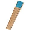 Mopec - Ventaglio in legno naturale e tessuto blu turchese, 23 cm, confezione da 6, taglia unica, 6