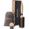 BESTOOL Spazzola rotonda per asciugatura, setole di cinghiale con perni in nylon Spazzola rotonda per capelli, spazzola professionale per lo styling per donne e uomini (Barrel 22mm)