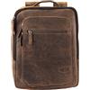 fixbag Pride and Soul Fixbag FB1047199 - Zaino Business Jester con piastra adattatore Klickfix per bicicletta, zaino per laptop da 15,6, in vera pelle, 40 x 31 x 13,5 cm, marrone