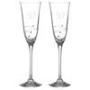 DIAMANTE Swarovski - Coppia di calici da champagne per 50° compleanno o anniversario, con incisione a mano 50 con cristalli Swarovski