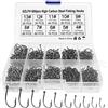 GZLFH 600 Ami da Pesca, 10 Misure Set di Amo da Pesca in Acciaio al Carbonio con Occhi Gancio, con Scatola di Plastica per la Pesca D'Acqua Dolce e Salata