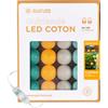 GuirLED - Guirlanda luminosa con sfere di cotone LED USB - Luce notturna per bambini, 2 ore, adattatore di alimentazione doppia USB 2 A, 3 intensità - 24 sfere da 2,4m - Emisfero