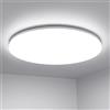 Lepro Plafoniera LED 24W 2400lm, Ø28cm, Lampada da Soffitto per Bagno Impermeabile IP54, Luce Lampada da Soffitto Bianco Diurno 5000K, Risparmio Energetico per Soggiorno, Corridoio, Cucina, Balcone