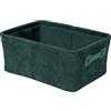 Wenko Cesta da bagno Anela in design a corda per riporre e mettere in ordine strumenti e accessori da bagno, 100% poliestere, maniglia in pelle artificiale, 27,6 x 12 x 20 cm, verde scuro