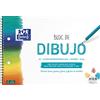 OXFORD Blocco da disegno scolastico A4 + copertina morbida/copertina rigida 20 fogli 130 g liscio con 2 fori, con spirale