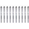 uni-ball - Uni Mitsubishi Pencil - 10 penne Vision Elite UB200 - Airplane Safe - Penna a rullo con inchiostro liquido - Punta 0,8 mm - Scrittura Medium - Penne nere