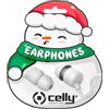 Celly XMASEARSNOWWH cuffia e auricolare Cablato In-ear Musica Chiamate Bianco