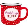 GRUSS & CO Gruss und Co 45779 Tasse Lieblingsbecher, New Bone China Porzellan, 35 cl