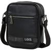 Lois - Borsa Uomo - Borsa a Tracolla Uomo. Borsello Uomo Tracolla - Marsupio Uomo Tracolla in Avere - Borsa Tracolla Uomo con Cinturino Regolabile 310216, Nero